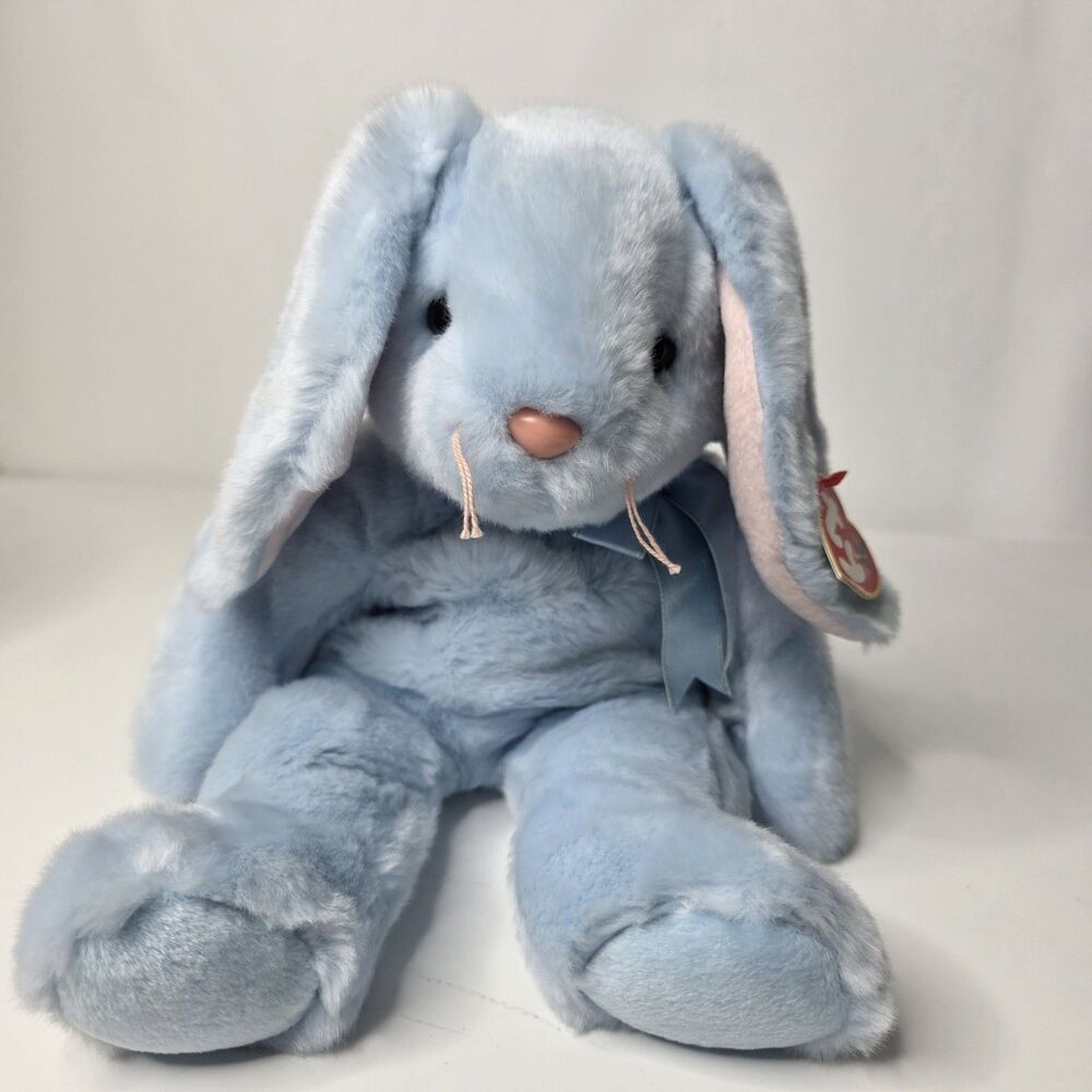 Ty Beanie Plush Flippity Blue Bunny Buddy Large 13" Stuffed Animal Plush